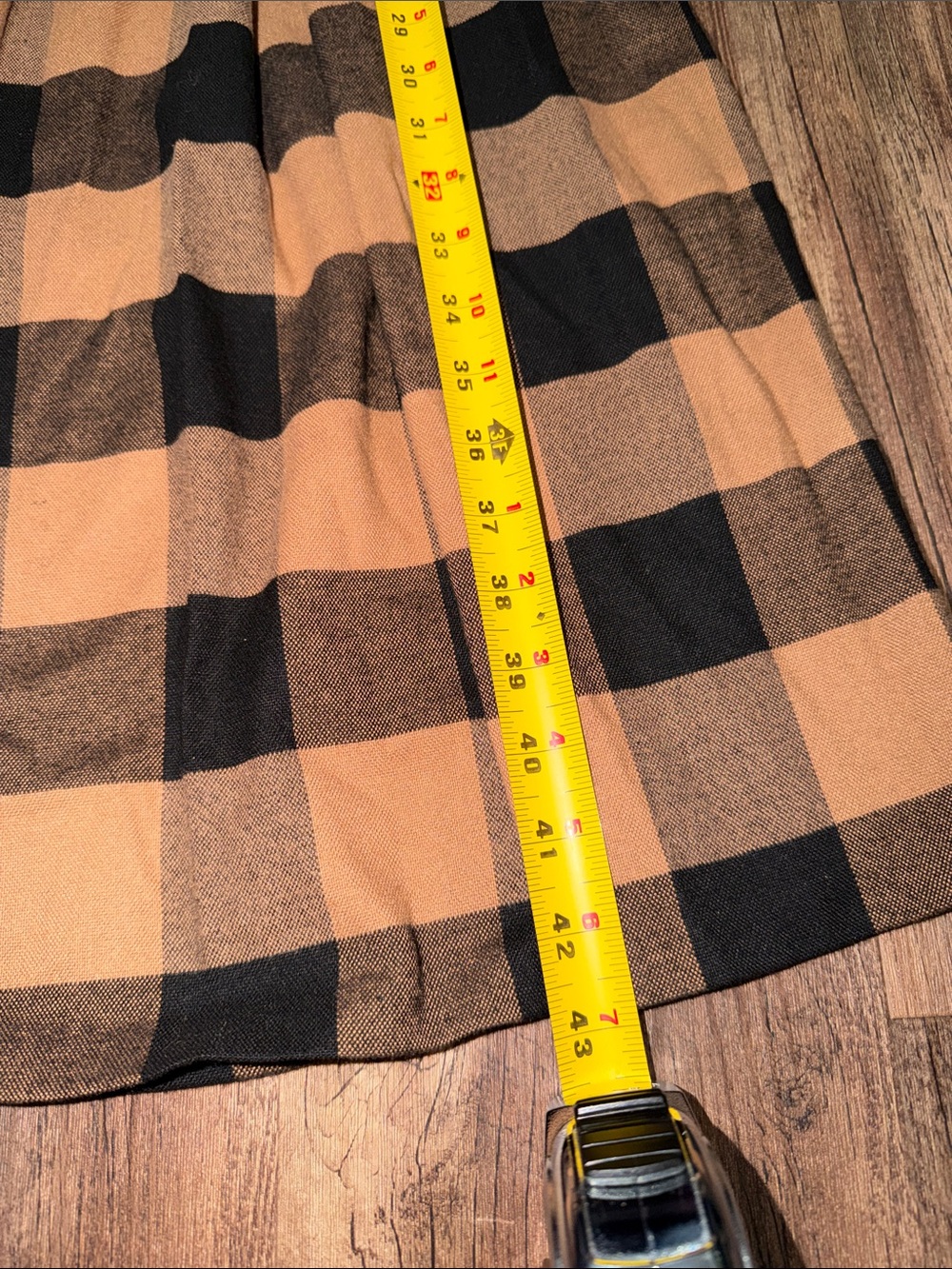 Dainty Jewells Plaid Dress Brown/Black Cottagecore size M - Picture 4 of 6